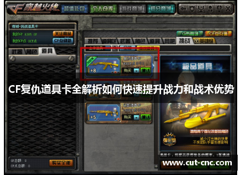 CF复仇道具卡全解析如何快速提升战力和战术优势
